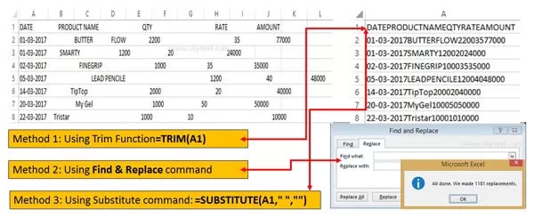 Quick Way How to remove spaces from a given text string in Excel Quick Way How to remove spaces from a given text string in Excel