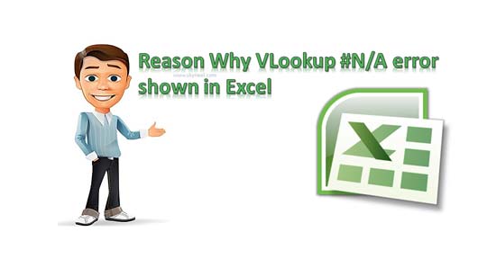 Reason Why VLookup #N/A error shown in Excel