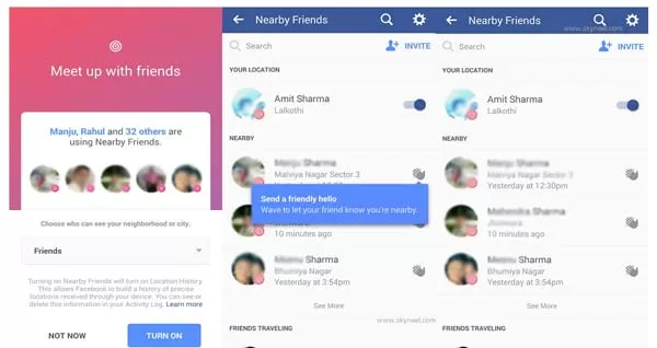 Latest Nearby Friends feature on Facebook Latest Nearby Friends feature on Facebook