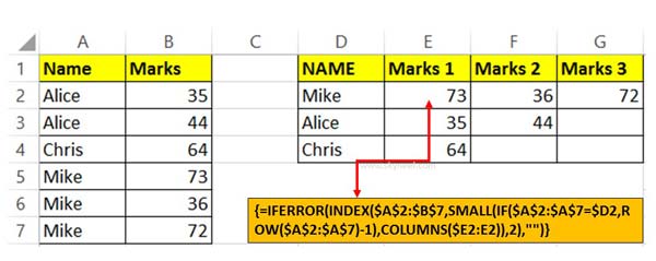 How to Return Multiple Items with VLookup in Excel