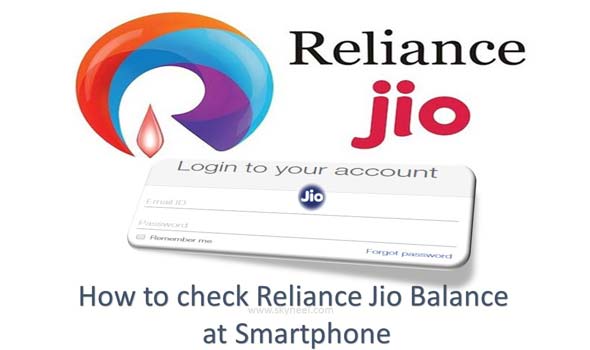 How to check Reliance Jio Balance at Smartphone