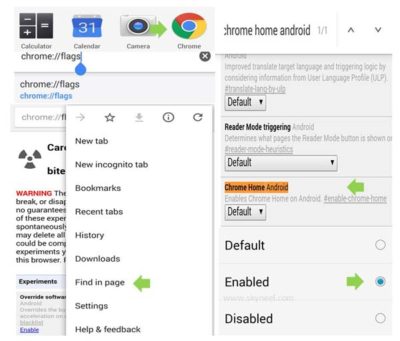 Move chrome browser address bar at the bottom of Android phone screen