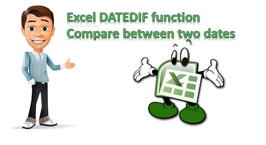 Excel DatedIF function Compare between two dates