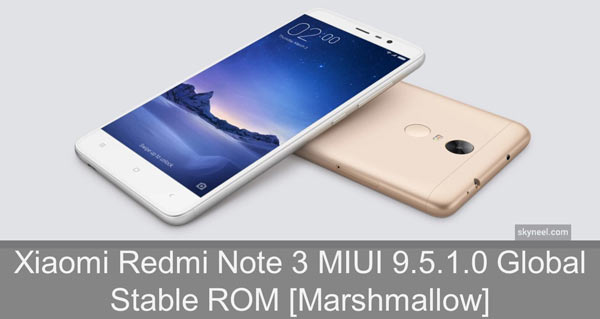 Redmi Note 3 MIUI 9.5.1.0 Global