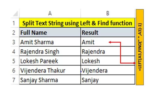 How to use LEFT Function with Find Function How to use LEFT Function with Find Function
