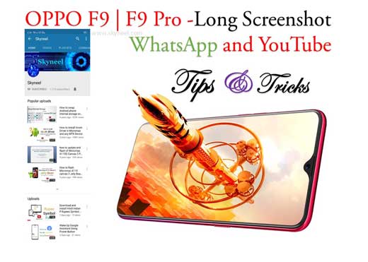 How to take long screenshot at WhatsApp and YouTube on Oppo F9 Pro