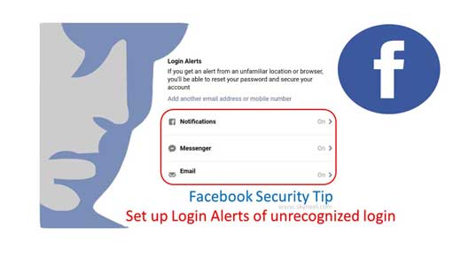 Facebook Security Tip Set Up Login Alerts Of Unrecognized Login