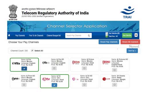 TRAI Channel Selector Application Launched