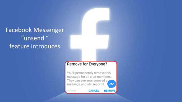Facebook Messenger unsend feature