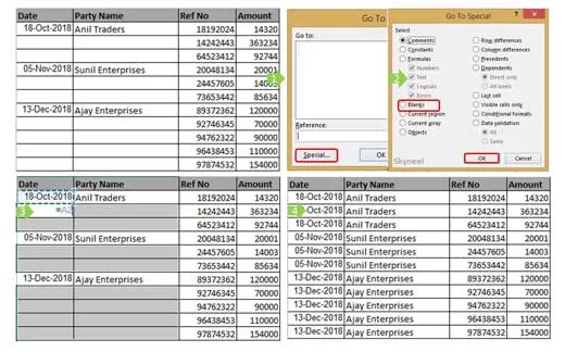 Fill Blank Cells in Excel With Value from Above