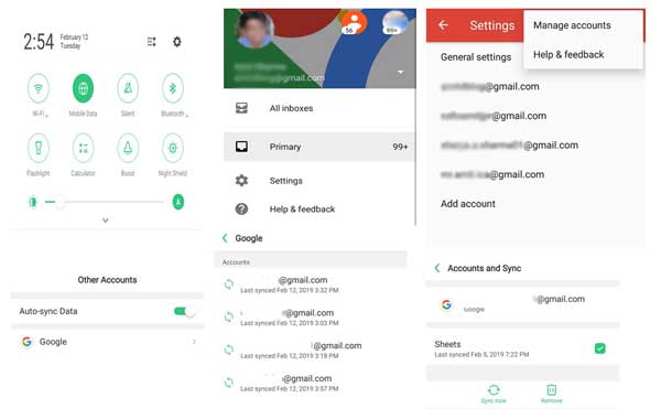 Remove a Google account from your Android phone
