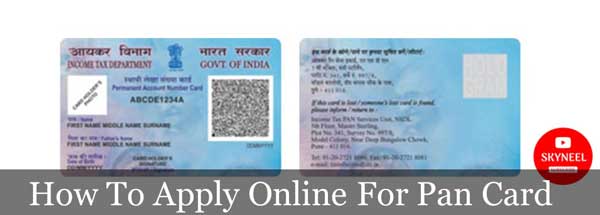 How To Apply Online For Pan Card