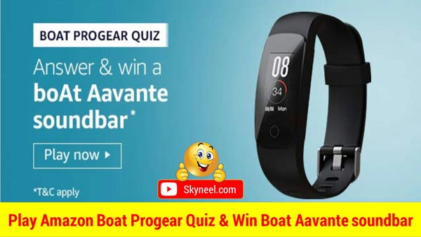 Amazon Boat ProGear Quiz Answers