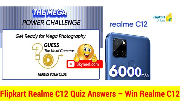 Flipkart Realme C12 Quiz Answers – Win Realme C12