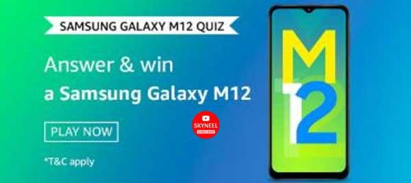 Amazon Samsung Galaxy M12 Quiz Answers