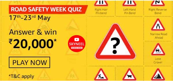 Amazon Road Safety Week Quiz Answers – Win ₹20,000 (2 Winners)