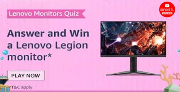 Amazon Lenovo Monitors Quiz Answers Win Lenovo Legion Monitor 2 Winners