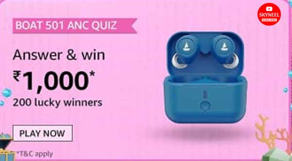 Amazon BOAT 501 ANC Quiz Answers