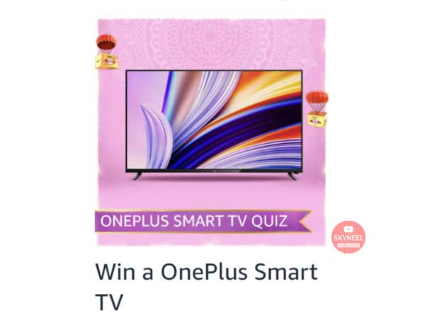 Amazon OnePlus Smart TV Quiz Answers win OnePlus (43) Y1 Android TV (3