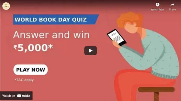 Amazon World Book Day Quiz Answers YouTube Video Amazon World Book Day Quiz Answers YouTube Video
