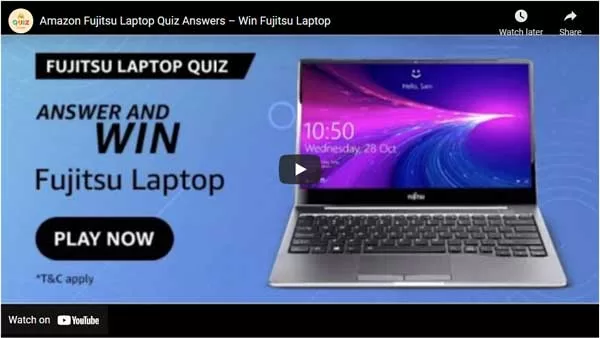 Amazon Fujitsu Laptop Quiz Answers – Win Fujitsu Laptop Amazon Fujitsu Laptop Quiz Answers – Win Fujitsu Laptop