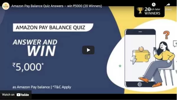 Amazon Pay Balance Quiz Answers Amazon Pay Balance Quiz Answers