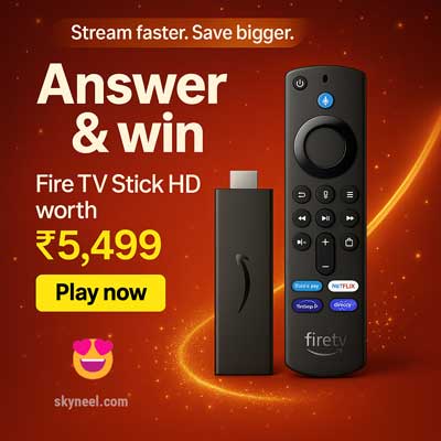 Amazon Fire TV Stick Quiz Answers to win Fire TV Stick HD : Stream faster Save bigger