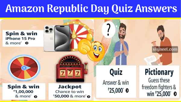 Amazon Republic Day Quiz Answers to win ₹20000, ₹40000 and iPad Air