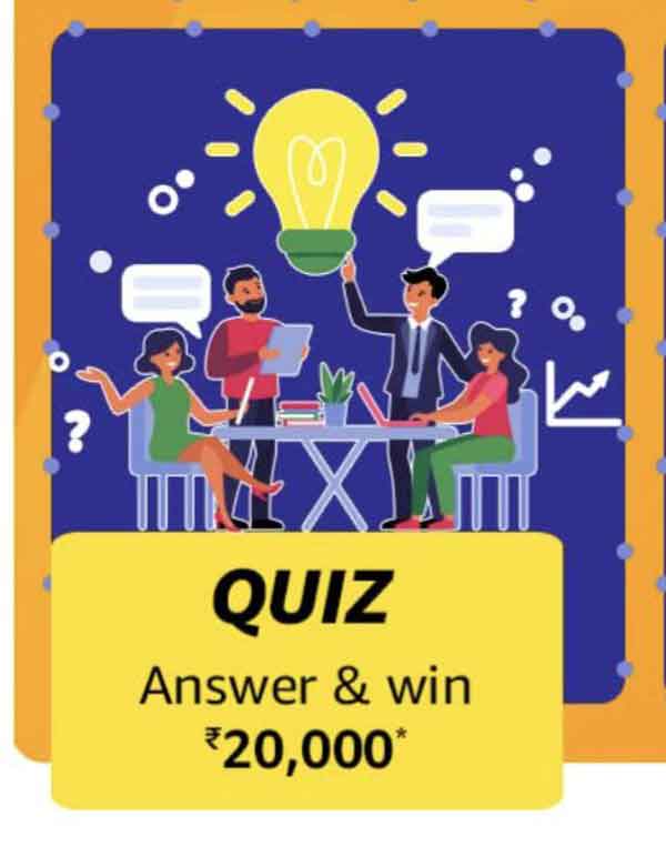 Amazon World Entrepreneurship Day Quiz Answers to win ₹20000