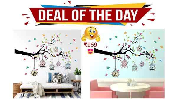 Best Deals 😍🔥 Sticker Yard PVC Vinyl Tree and Flowers Branch Leaves Wall Sticker for Home Decor