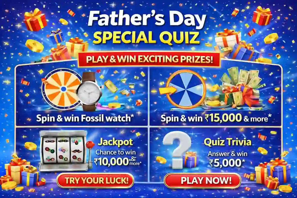 Amazon Father's Day Quiz Answers 2026 | Win Fossil Watch, ₹15,000 & more