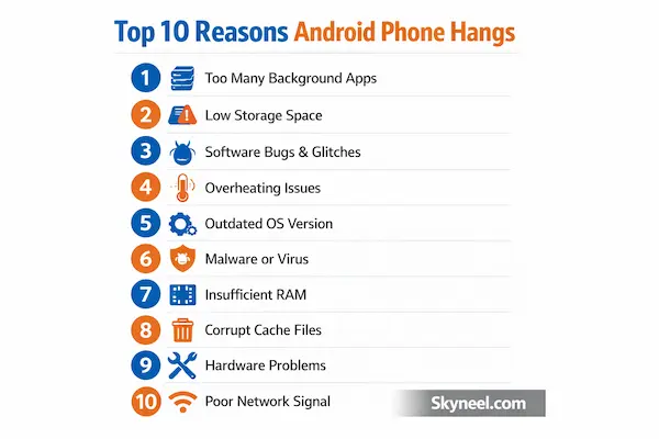 Top 10 reasons why android phone keeps freezing - Skyneel
