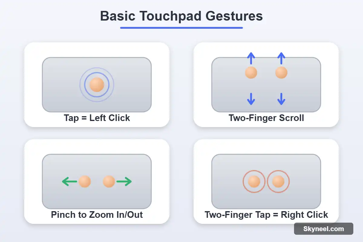 touchpad gestures windows 11 basic list