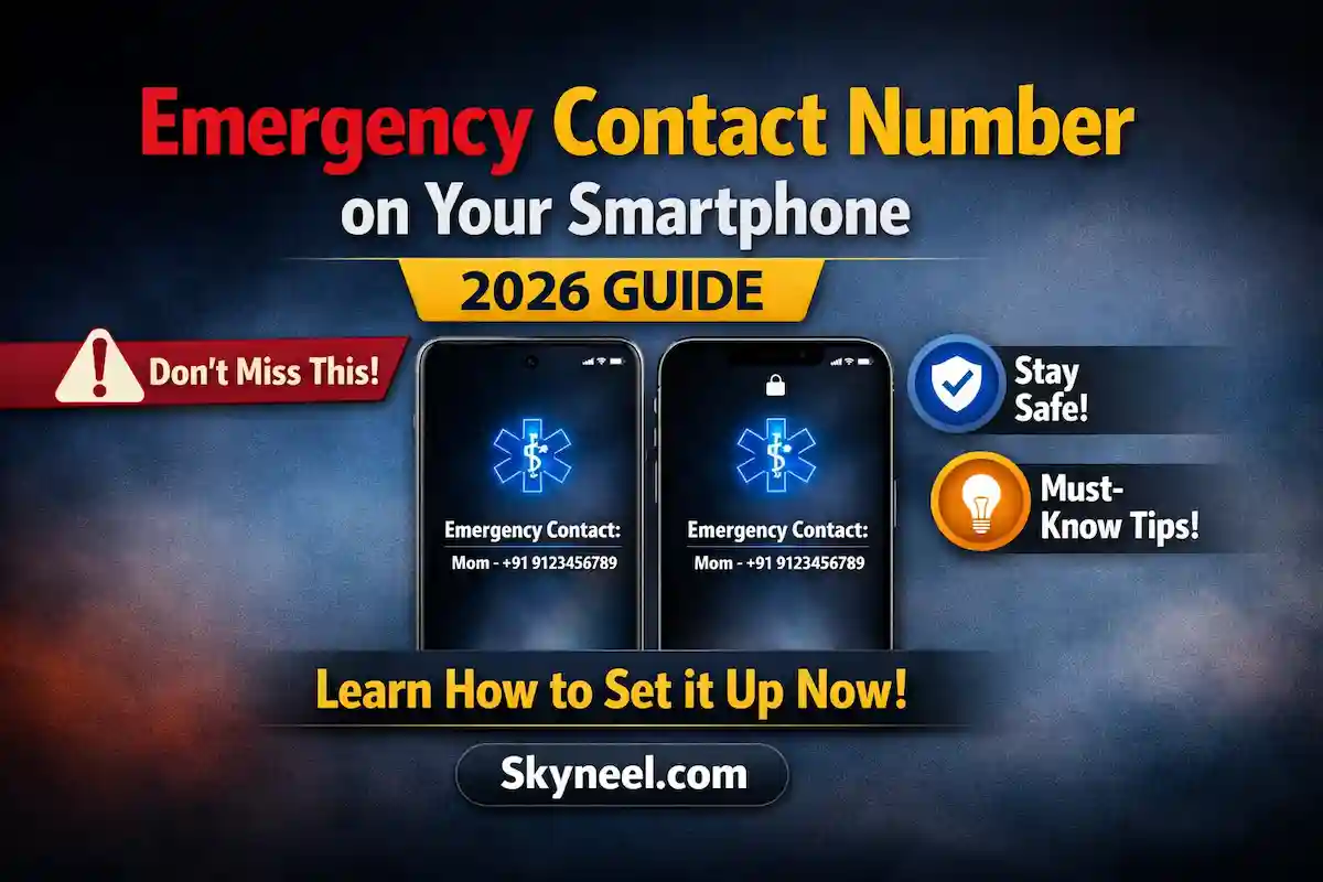 Emergency Contact Number on Smartphone - Skyneel