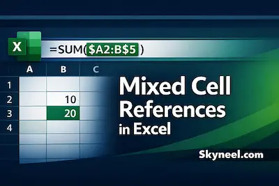mixed cell reference in excel - Skyneel