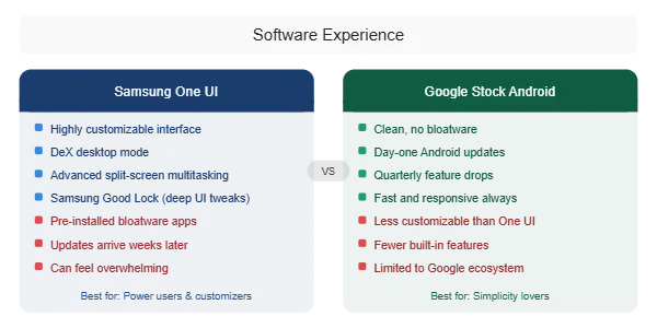 Software Experience — One UI vs Stock Android
